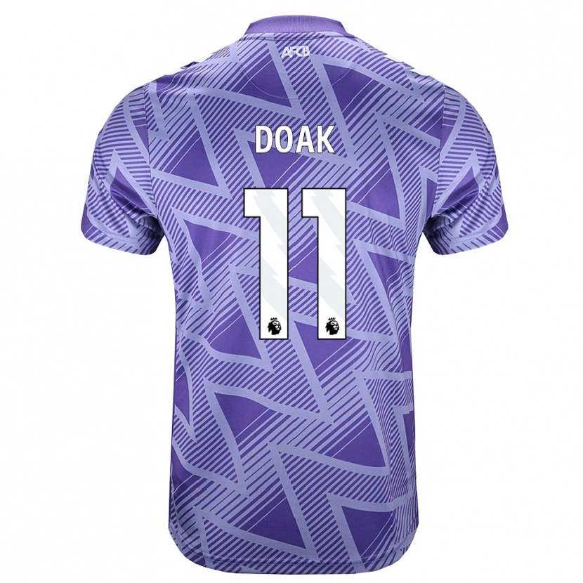 Danxen Børn Ben Gannon-Doak #11 Blegviolrød Hvid Udebane Spillertrøjer 2026/27 Trøje T-Shirt