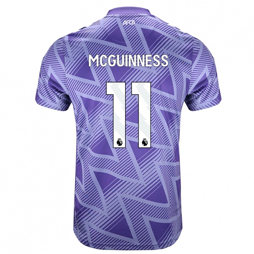 Danxen Børn Gemma Mcguinness #11 Blegviolrød Hvid Udebane Spillertrøjer 2026/27 Trøje T-Shirt