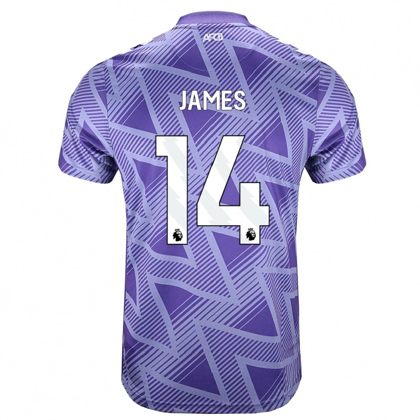 Danxen Børn Katie James #14 Blegviolrød Hvid Udebane Spillertrøjer 2026/27 Trøje T-Shirt