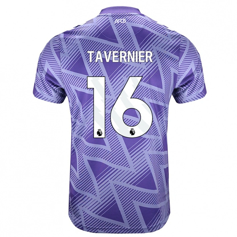 Danxen Børn Marcus Tavernier #16 Blegviolrød Hvid Udebane Spillertrøjer 2026/27 Trøje T-Shirt