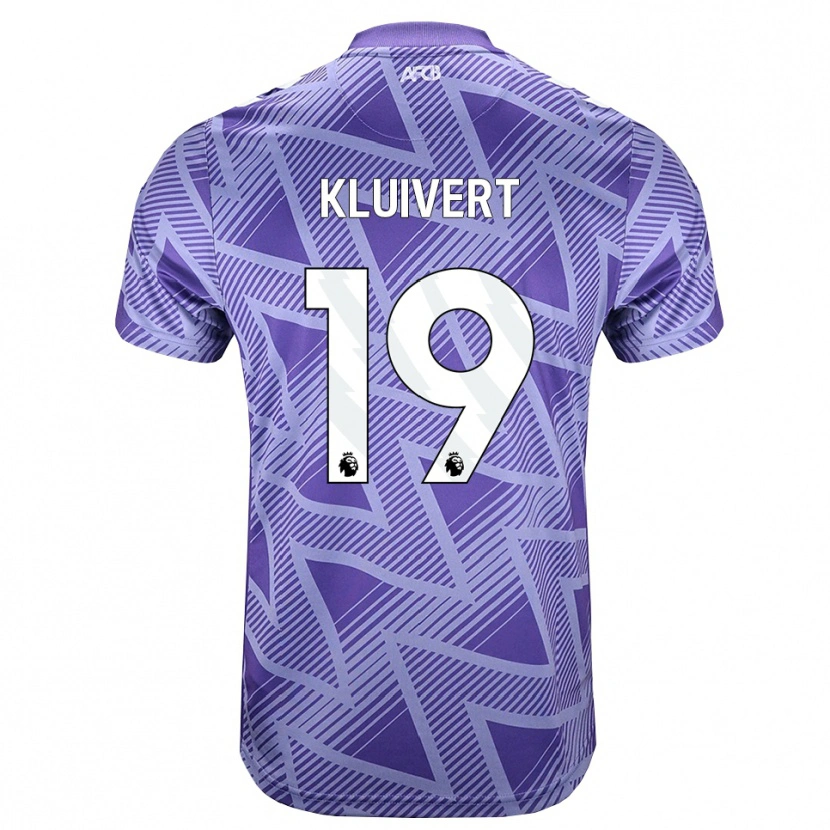Danxen Børn Justin Kluivert #19 Blegviolrød Hvid Udebane Spillertrøjer 2026/27 Trøje T-Shirt