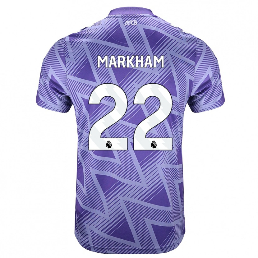 Danxen Børn Jenna Markham #22 Blegviolrød Hvid Udebane Spillertrøjer 2026/27 Trøje T-Shirt