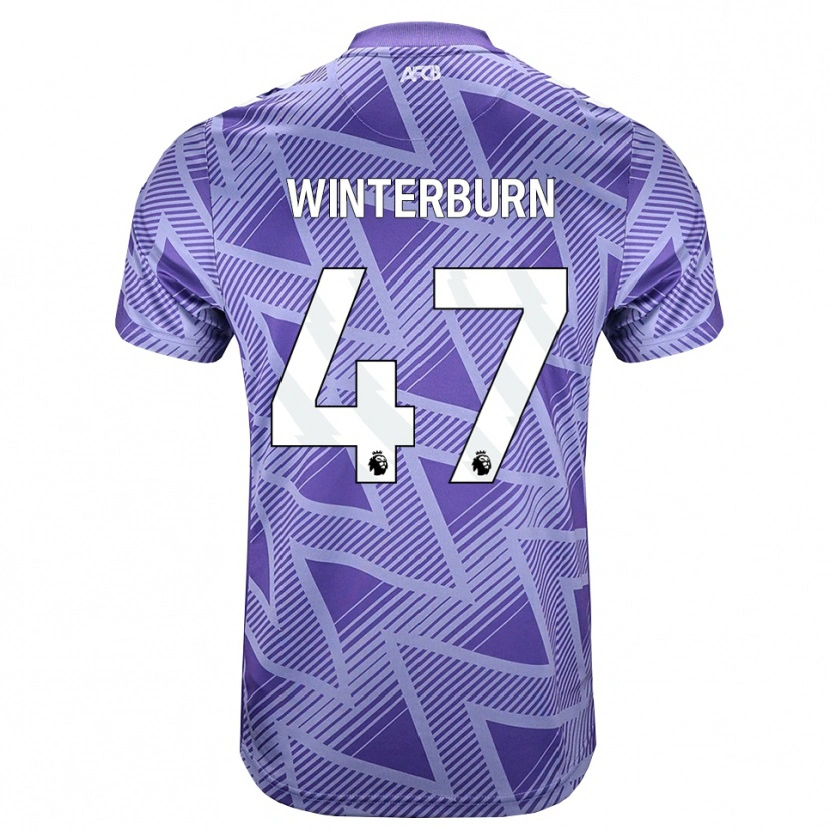 Danxen Børn Ben Winterburn #47 Blegviolrød Hvid Udebane Spillertrøjer 2026/27 Trøje T-Shirt