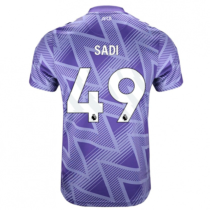 Danxen Børn Dominic Sadi #49 Blegviolrød Hvid Udebane Spillertrøjer 2026/27 Trøje T-Shirt