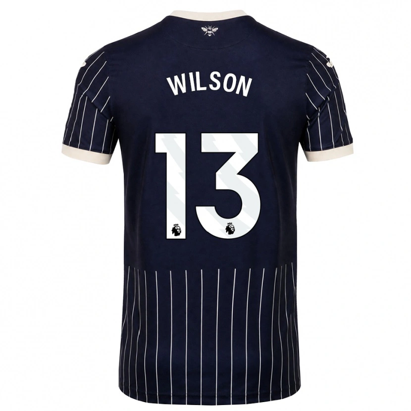 Danxen Børn Callum Wilson #13 Sort Hvid Udebane Spillertrøjer 2026/27 Trøje T-Shirt