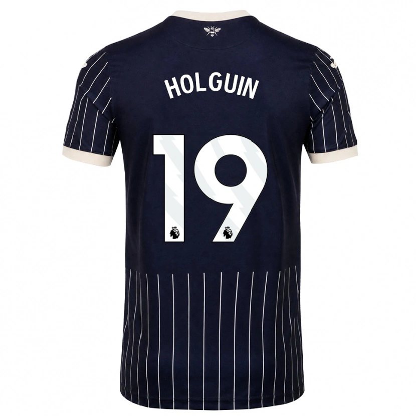 Danxen Børn Paula Holguin #19 Sort Hvid Udebane Spillertrøjer 2026/27 Trøje T-Shirt