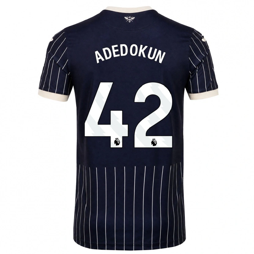 Danxen Børn Val Adedokun #42 Sort Hvid Udebane Spillertrøjer 2026/27 Trøje T-Shirt