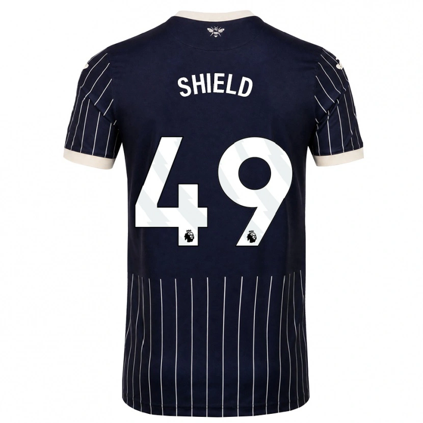Danxen Børn Ollie Shield #49 Sort Hvid Udebane Spillertrøjer 2026/27 Trøje T-Shirt