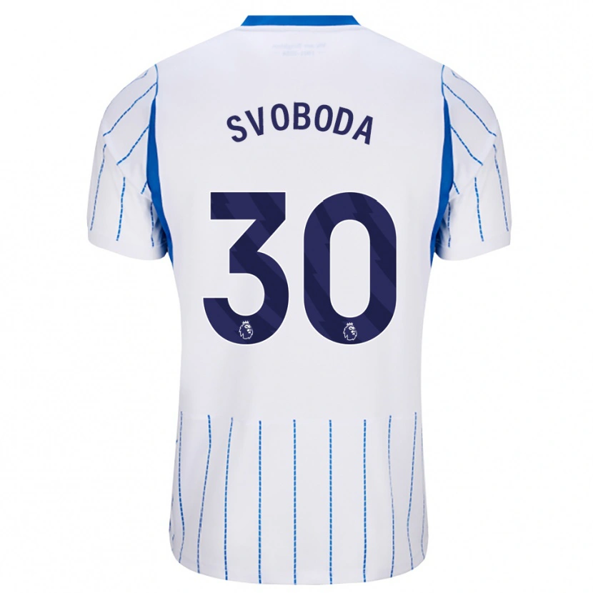 Danxen Børn Michael Svoboda #30 Jægerblå Hvid Udebane Spillertrøjer 2026/27 Trøje T-Shirt