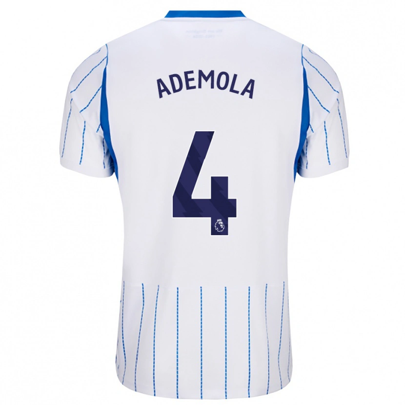 Danxen Børn Sebastian Ademola #4 Jægerblå Hvid Udebane Spillertrøjer 2026/27 Trøje T-Shirt