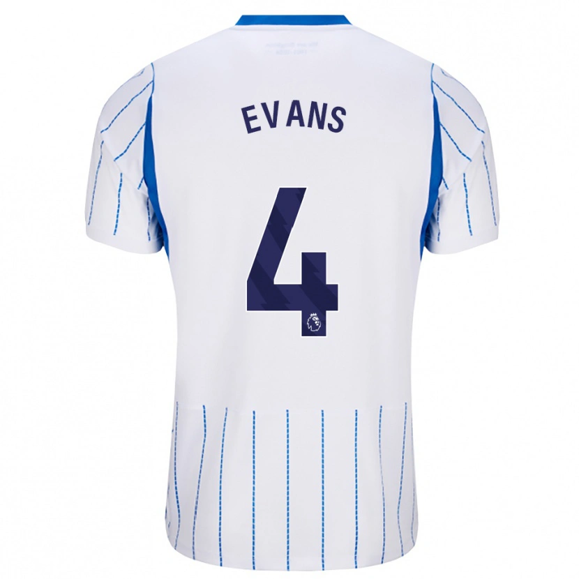 Danxen Børn Jake Evans #4 Jægerblå Hvid Udebane Spillertrøjer 2026/27 Trøje T-Shirt