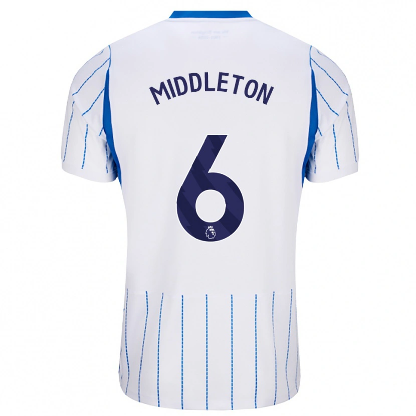 Danxen Børn Jesse Middleton #6 Jægerblå Hvid Udebane Spillertrøjer 2026/27 Trøje T-Shirt