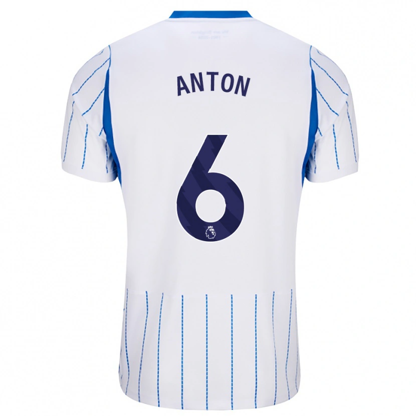 Danxen Børn Anton Palmer #6 Jægerblå Hvid Udebane Spillertrøjer 2026/27 Trøje T-Shirt