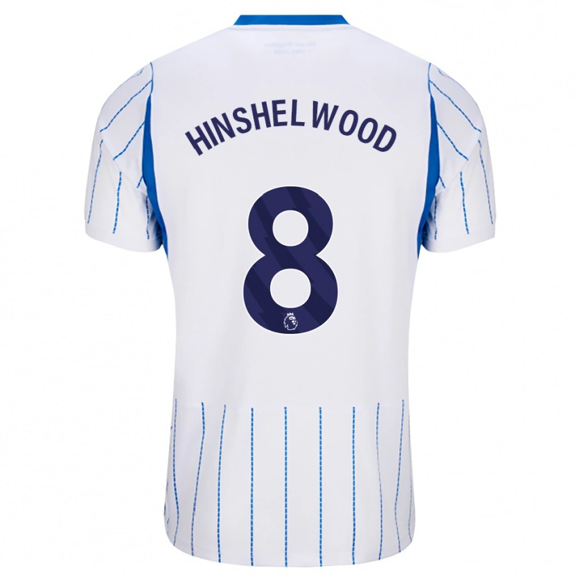 Danxen Børn Jack Hinshelwood #8 Jægerblå Hvid Udebane Spillertrøjer 2026/27 Trøje T-Shirt