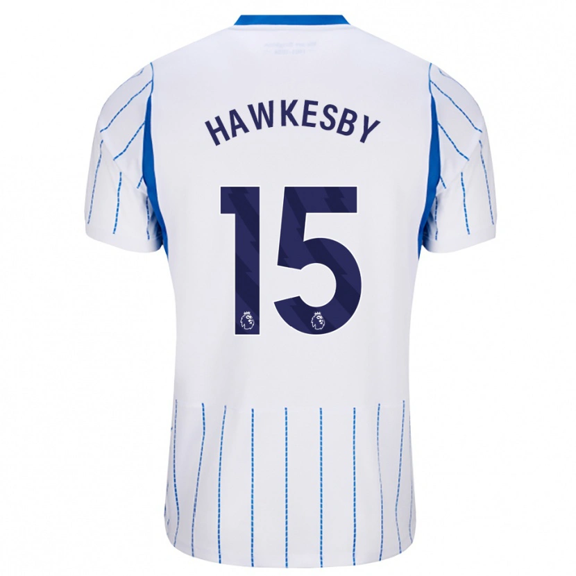 Danxen Børn Mackenzie Hawkesby #15 Jægerblå Hvid Udebane Spillertrøjer 2026/27 Trøje T-Shirt