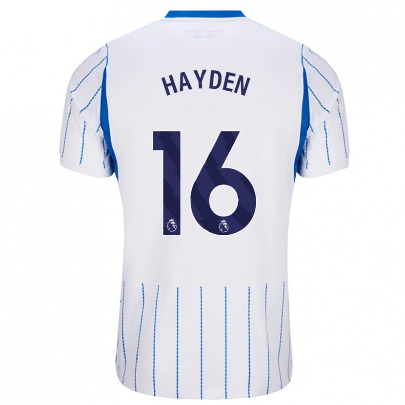 Danxen Børn Matthew Hayden #16 Jægerblå Hvid Udebane Spillertrøjer 2026/27 Trøje T-Shirt