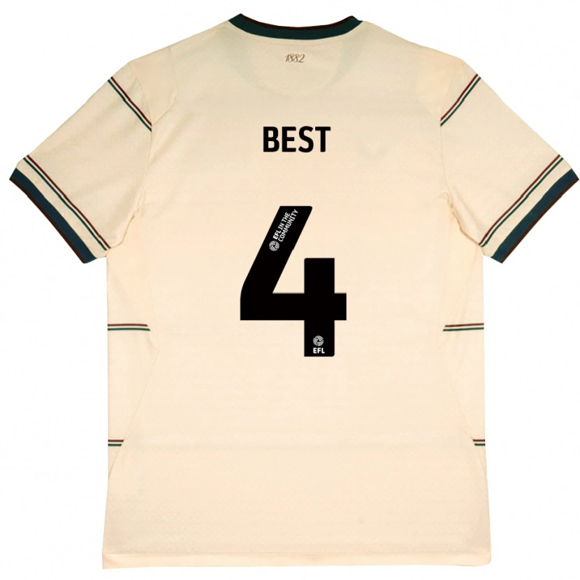 Danxen Børn Freddie Best #4 Beige Vinrød Udebane Spillertrøjer 2026/27 Trøje T-Shirt