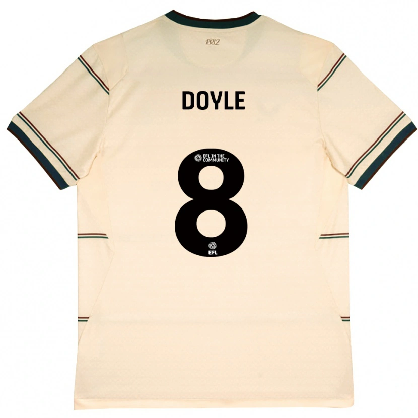 Danxen Børn Emma Doyle #8 Beige Vinrød Udebane Spillertrøjer 2026/27 Trøje T-Shirt