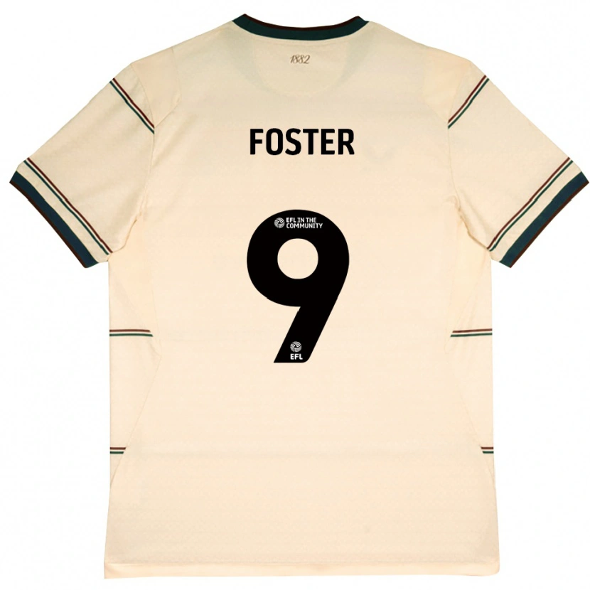 Danxen Børn Lyle Foster #9 Beige Vinrød Udebane Spillertrøjer 2026/27 Trøje T-Shirt