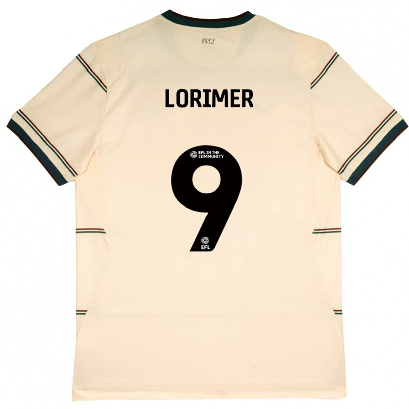 Danxen Børn Archie Lorimer #9 Beige Vinrød Udebane Spillertrøjer 2026/27 Trøje T-Shirt