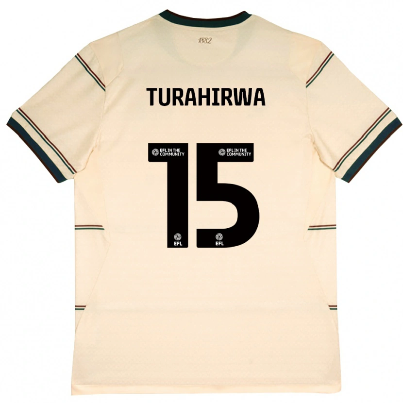 Danxen Børn Elijah Turahirwa #15 Beige Vinrød Udebane Spillertrøjer 2026/27 Trøje T-Shirt