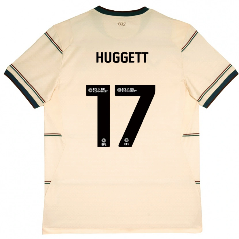 Danxen Børn Aiden Huggett #17 Beige Vinrød Udebane Spillertrøjer 2026/27 Trøje T-Shirt