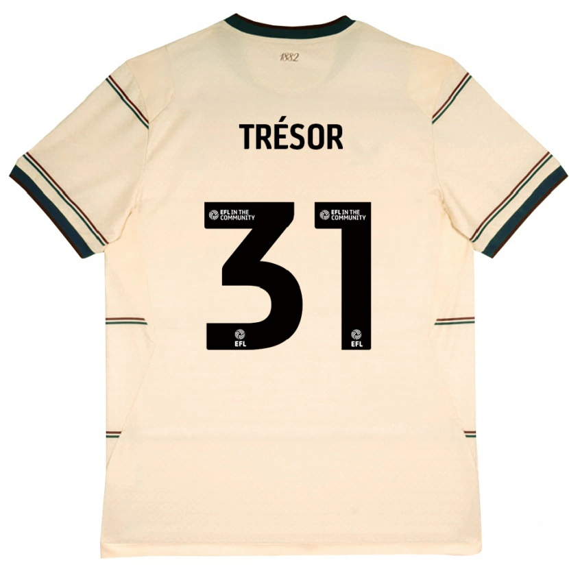 Danxen Børn Mike Tresor #31 Beige Vinrød Udebane Spillertrøjer 2026/27 Trøje T-Shirt