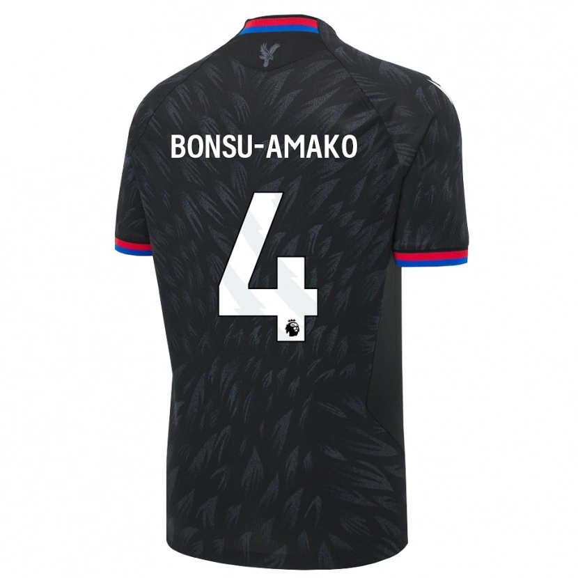 Danxen Børn Sebastian Bonsu-Amako #4 Sort Blå Rød Udebane Spillertrøjer 2026/27 Trøje T-Shirt
