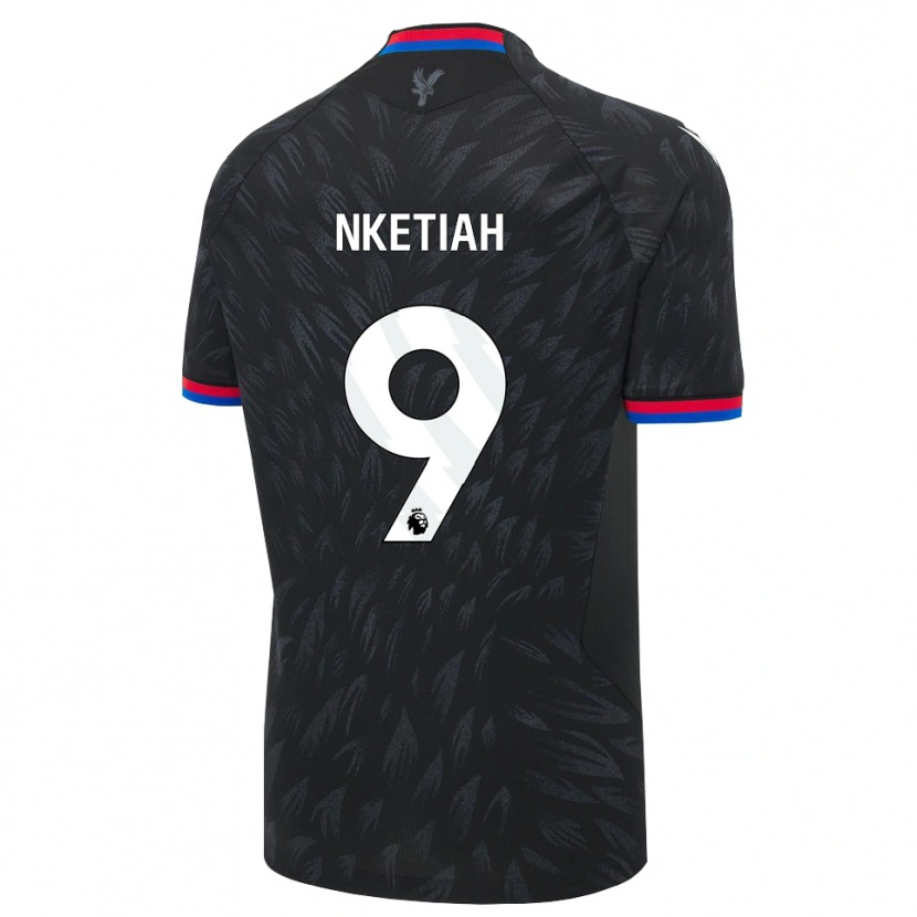 Danxen Børn Eddie Nketiah #9 Sort Blå Rød Udebane Spillertrøjer 2026/27 Trøje T-Shirt