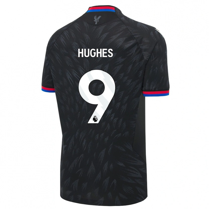 Danxen Børn Elise Hughes #9 Sort Blå Rød Udebane Spillertrøjer 2026/27 Trøje T-Shirt