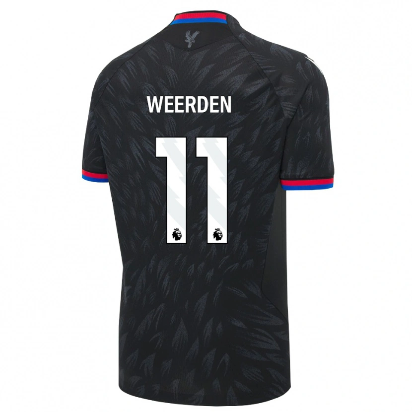 Danxen Børn Ashleigh Weerden #11 Sort Blå Rød Udebane Spillertrøjer 2026/27 Trøje T-Shirt