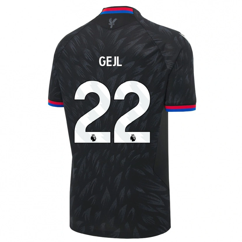 Danxen Børn Mille Gejl #22 Sort Blå Rød Udebane Spillertrøjer 2026/27 Trøje T-Shirt
