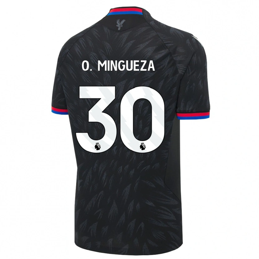 Danxen Børn Óscar Mingueza #30 Sort Blå Rød Udebane Spillertrøjer 2026/27 Trøje T-Shirt