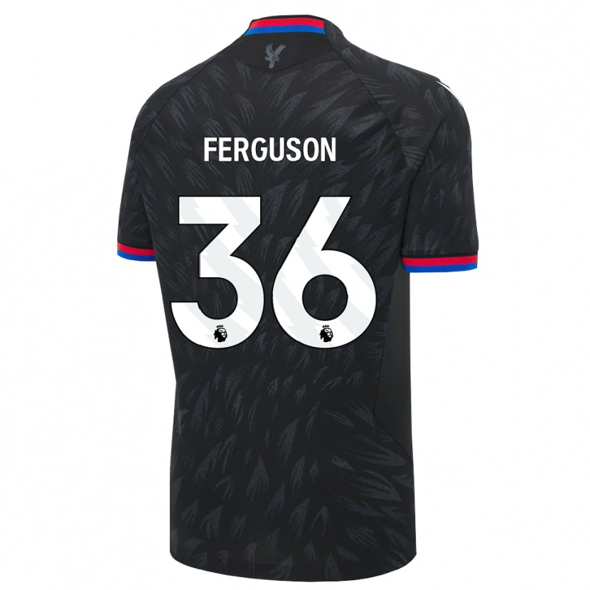 Danxen Børn Nathan Ferguson #36 Sort Blå Rød Udebane Spillertrøjer 2026/27 Trøje T-Shirt