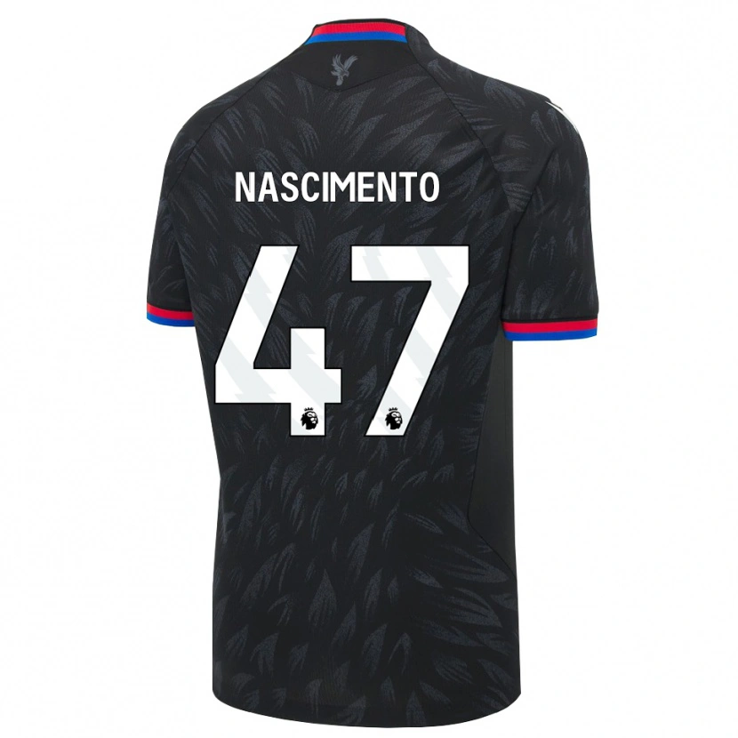 Danxen Børn Adler Nascimento #47 Sort Blå Rød Udebane Spillertrøjer 2026/27 Trøje T-Shirt