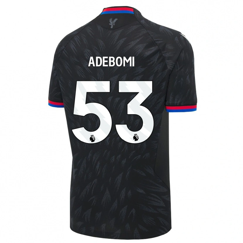 Danxen Børn Ademola Ola Adebomi #53 Sort Blå Rød Udebane Spillertrøjer 2026/27 Trøje T-Shirt