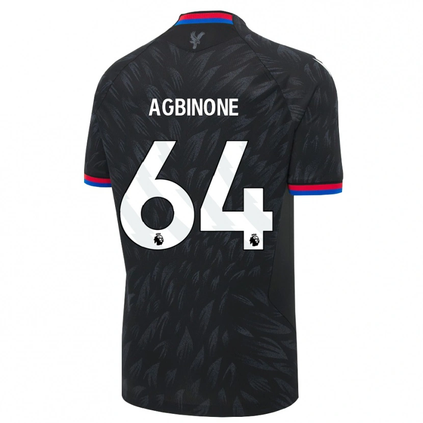 Danxen Børn Asher Agbinone #64 Sort Blå Rød Udebane Spillertrøjer 2026/27 Trøje T-Shirt