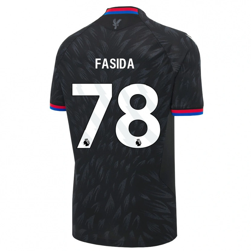 Danxen Børn Jacob Fasida #78 Sort Blå Rød Udebane Spillertrøjer 2026/27 Trøje T-Shirt