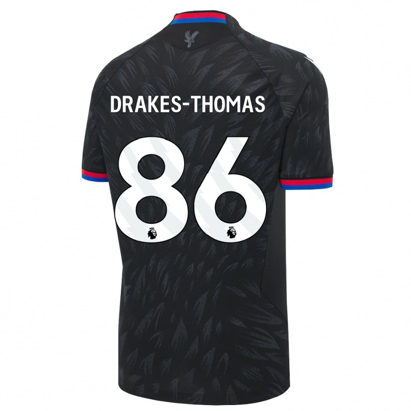 Danxen Børn Joél Drakes-Thomas #86 Sort Blå Rød Udebane Spillertrøjer 2026/27 Trøje T-Shirt