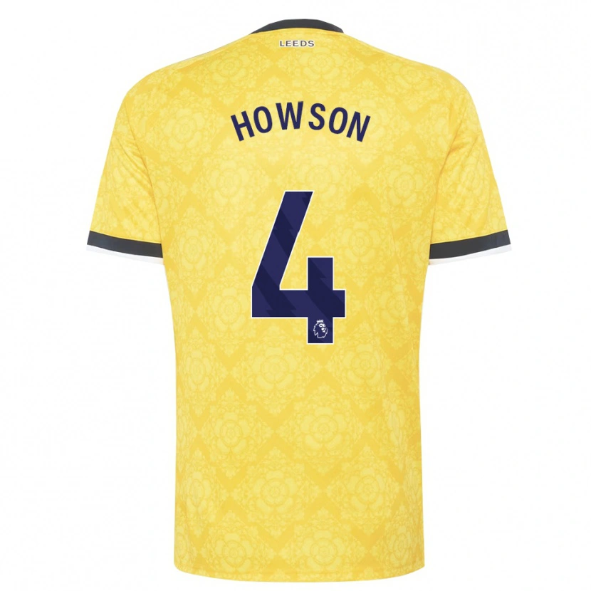 Danxen Børn Jonathan Howson #4 Gul Hvid Sort Udebane Spillertrøjer 2026/27 Trøje T-Shirt