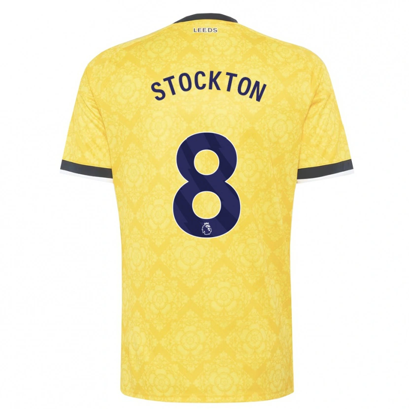 Danxen Børn Tom Stockton #8 Gul Hvid Sort Udebane Spillertrøjer 2026/27 Trøje T-Shirt