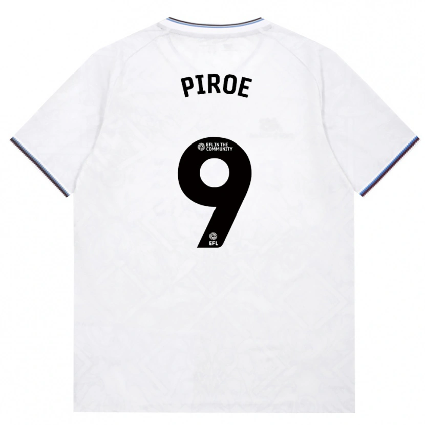Danxen Børn Joël Piroe #9 Vinrød Hvid Udebane Spillertrøjer 2026/27 Trøje T-Shirt