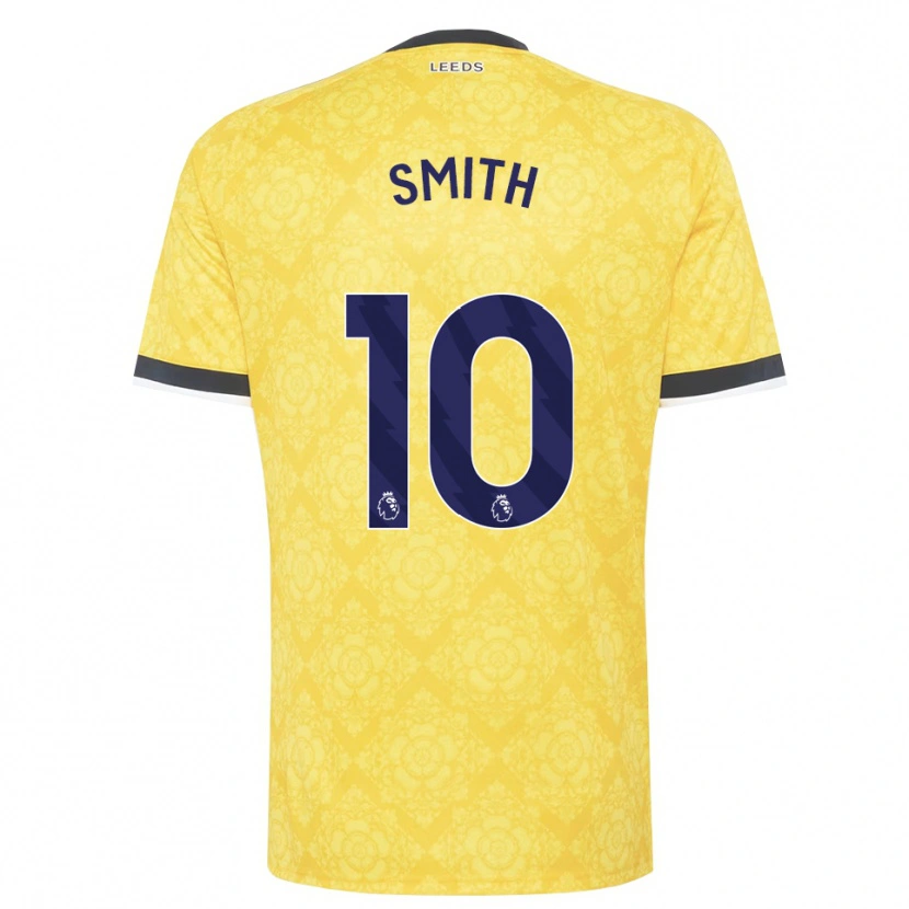 Danxen Børn Kathryn Smith #10 Gul Hvid Sort Udebane Spillertrøjer 2026/27 Trøje T-Shirt