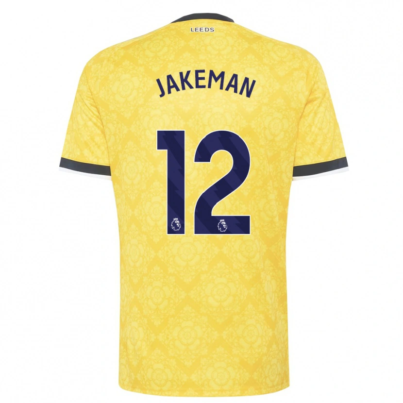 Danxen Børn Harriet Jakeman #12 Gul Hvid Sort Udebane Spillertrøjer 2026/27 Trøje T-Shirt