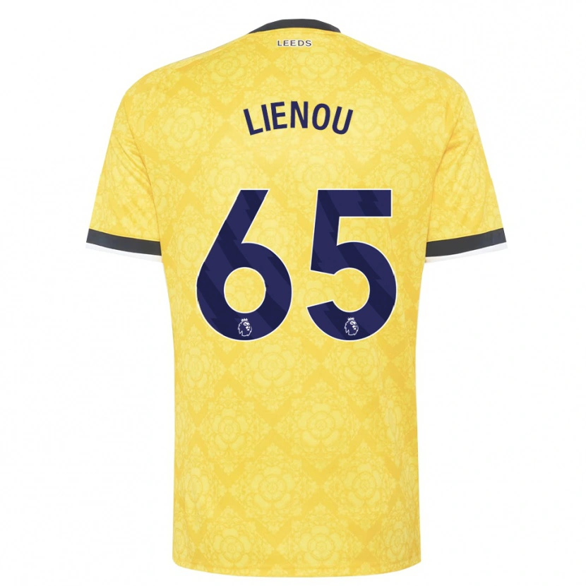 Danxen Børn Jayden Lienou #65 Gul Hvid Sort Udebane Spillertrøjer 2026/27 Trøje T-Shirt