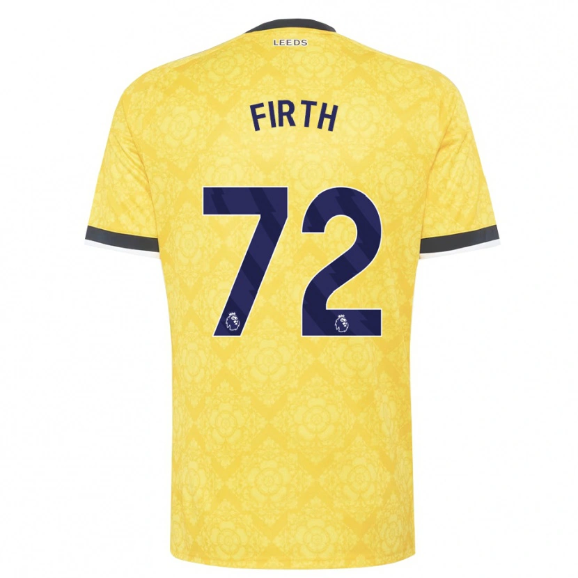Danxen Børn Will Firth #72 Gul Hvid Sort Udebane Spillertrøjer 2026/27 Trøje T-Shirt