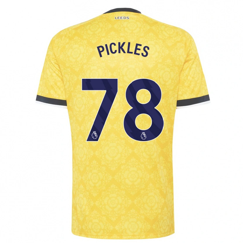 Danxen Børn Ollie Pickles #78 Gul Hvid Sort Udebane Spillertrøjer 2026/27 Trøje T-Shirt