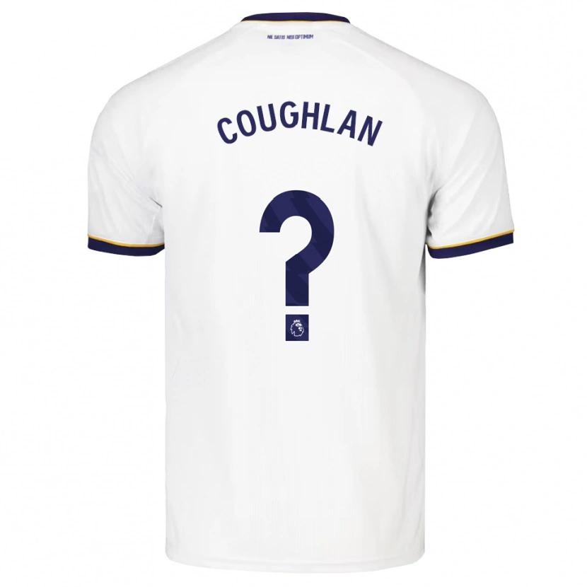 Danxen Børn Sam Coughlan #0 Midnatsblå Hvid Gul Udebane Spillertrøjer 2026/27 Trøje T-Shirt