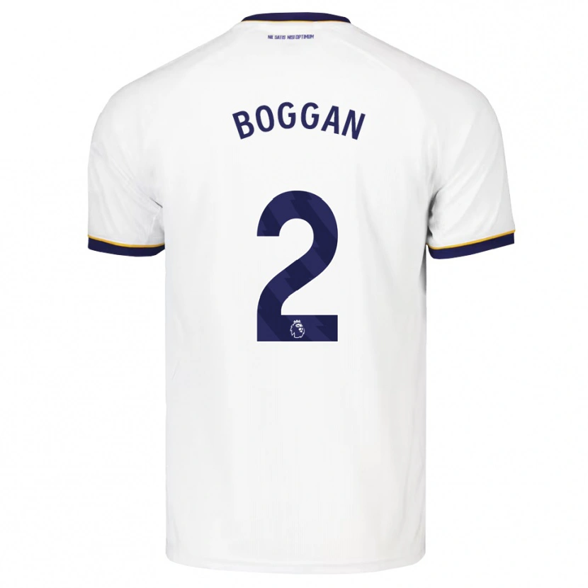 Danxen Børn Francis Boggan #2 Midnatsblå Hvid Gul Udebane Spillertrøjer 2026/27 Trøje T-Shirt