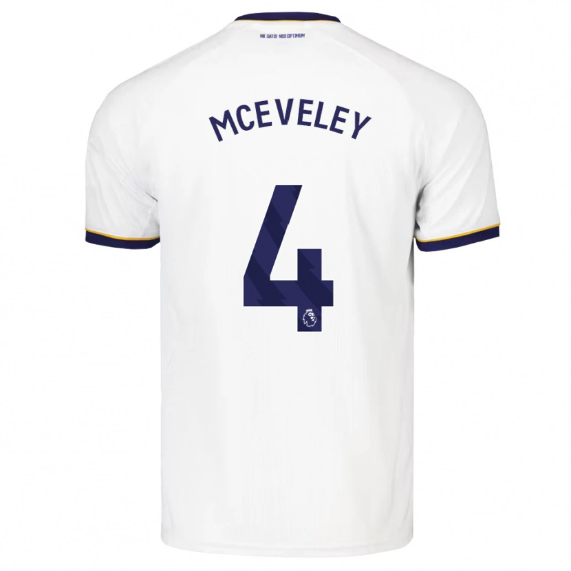 Danxen Børn Harlow Mceveley #4 Midnatsblå Hvid Gul Udebane Spillertrøjer 2026/27 Trøje T-Shirt